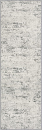 2.6x10 Washable Runner Rug:Modern Abstract Indoor Soft Carpet Gray | by FXRHLP