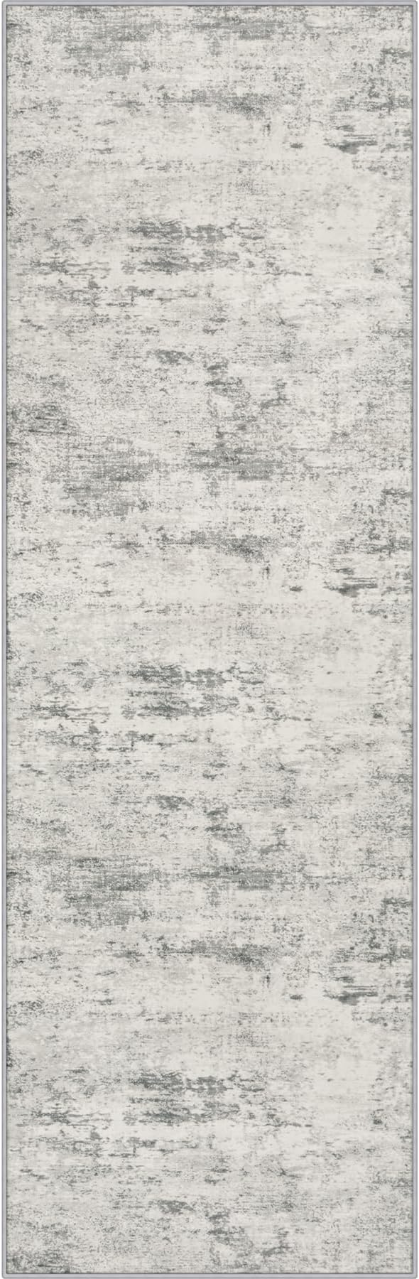 2x6 Washable Runner Rug：Modern Abstract Kitchen Soft Carpet Gray | by FXRHLP