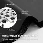 MIULEE Set of 4 Grey 45 Inch Short Blackout Kitchen Window Curtains | Bedroom - Image 4