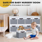 Criusia Storage Cubes -11 inch Closet Organizers and Storage Bins for Clothes -6 Pack Fabric Storage Baskets for Shelves, Cube Organizer/ Toy Storage Organizer/ Dorm Room Essentials/ HouseWarming Gift