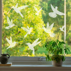 Bird Window Clings Static Cling Window Decals, 1PCS Anti Collision Bird Deterrent Rainbow Stickers, Reusable, Rainbow Non-Adhesive Prismatic Decorative Home Decor