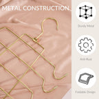 ZEDODIER 3 Pack Tank Top Hanger, Space Saving Bra Hangers, Non-Slip Hanging Sport Bras Holder, Closet Organizers and Storage for Camisoles Tank Tops Bras Ties Swimsuits Strappy Dress, Gold