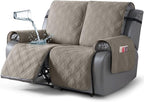TAOCOCO 100% Waterproof Loveseat Recliner Cover, Non Slip Split Recliner Couch by TAOCOCO