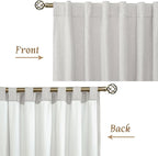 Light Grey 100% Blackout Linen Curtains 80 Inch - Image 8
