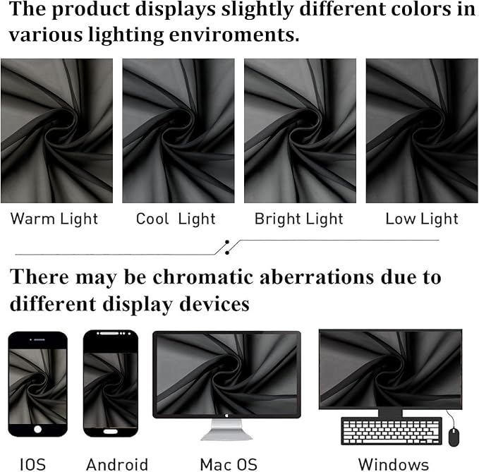 Black Sheer Curtain Panels 72 Inch Length, Light Filtering Window Curtain - Image 7