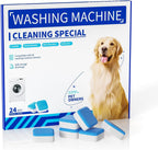 Washing Machine Cleaner Tablets - 24 Pack (12 Month Supply) | HE Compatible for Top & Front Load Washers | Pet-Safe Formula Eliminates Odors, Lint & Detergent Buildup