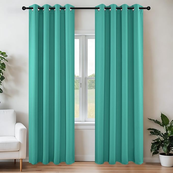 Joydeco Blackout Curtains 95 Inch Length 2 Panels Set, Thermal Insulated Long by JOYDECO