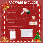 SHANGFEI DIY Crochet Christmas Tree Kit,Handmade Crochet Christmas Tree,Tree Bow Pearl Embellishment,Beginner Christmas Crochet Kit,Christmas Craft Kit(Red+Green)