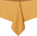 sancua Rectangle Tablecloth - 54 x 78 Inch - Stain and Wrinkle Resistant Washable Polyester Table Cloth, Decorative Fabric Table Cover for Dining Tables, Buffet Parties and Camping, Gold