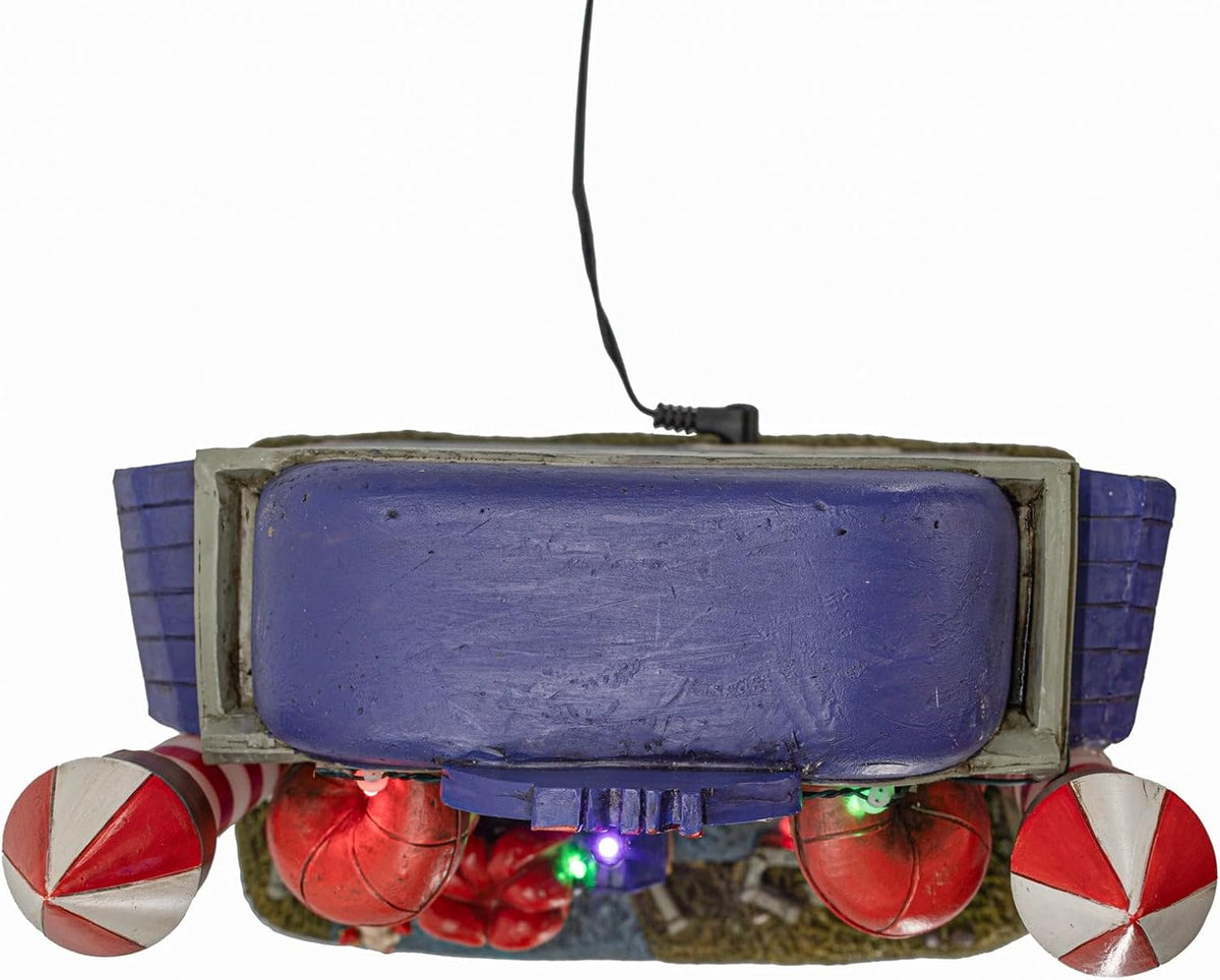 Carnival Funhouse Clown Theme Spooky Halloween Village Multi-Color LED Lights, Motion and Music 9.25" x 5.75" x 9.5"