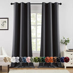 MIULEE Blackout Curtains for Bedroom 2 Panels 40 x 96 Inch Long Dark Grey | by MIULEE