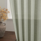 Sage Green Semi Sheer Curtains 72 Inches Long 2 Panels Set - Image 2
