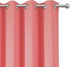 Coral Blackout Curtains 52 x 63 Inch Length/Set of 2 Curtain Panels/Thermal - Image 6