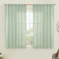 Fresh Green Linen Curtains 54 Inch Length by LAMIT
