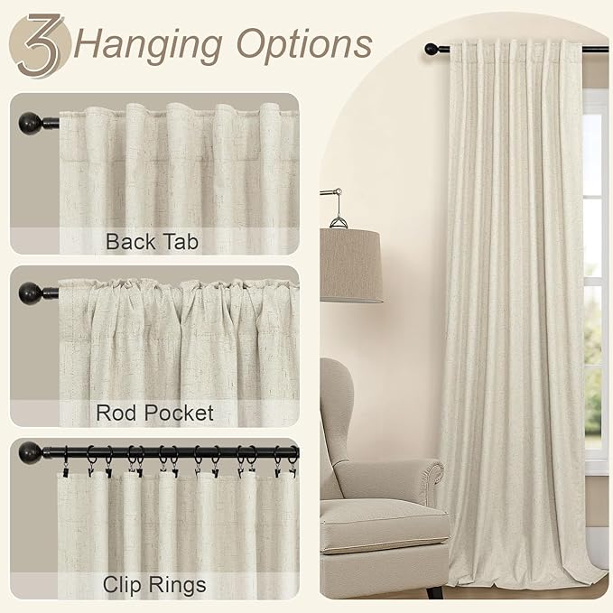 Pitalk Short Black Out Curtains 58 Inch Long - Image 6