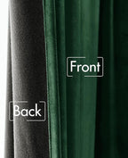 MIULEE Velvet Curtains 52x84 inches 2 Panels Hunter Green Blackout Curtains | - Image 6