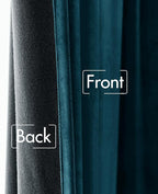 MIULEE Peacock Blue Velvet Blackout Curtains 52x108 inches 2 Panels | Luxury - Image 6