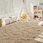 5x7 Ft Shag Beige Rugs for Bedroom Living Room, Ultra Soft Fluffy Furry Area - Image 4