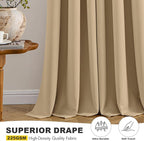 MIULEE Blackout Curtains for Bedroom 2 Panels 40 x 84 Inch Long Taupe Brown | - Image 5