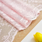 YJ YANJUN Vintage Lace Curtains 63 Inches Length- Cute Sheer Pink Curtains - Image 5
