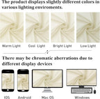 Cream Sheer Curtains 48 Inch Length 2 Pcs, Rod Pocket Light Filtering Voile - Image 6