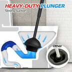 2Pack 2 in 1 Toilet Brush and Plunger Set, Extended Handle Plunger,Toilet Bowl Brush Plunger Set,Bathroom Cleaning Tools,Toilet Brush Plunger Combo,Cleaning Brush,Cleaning Supplies