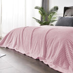 BEDELITE 3D Ribbed Cherry Blossom Fleece Twin Blanket - Image 5