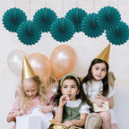 Green Birthday Decorations,DIY Green Paper Fans Hanging Decoration ,Party Supplies Party Fans 12in, Cactus Party Decorations,Wedding Graduation Events Accessories 30 Color DIY Set (Blackish Green)