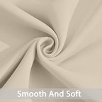 Yakamok Room Darkening Curtains 52x84 inch Length Cream Beige-Living Room | 2 - Image 4