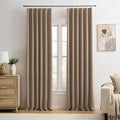 Cappuccino Blackout Curtains 138 Inches Long 11.5 feet Tall, Extra Long Pinch by KEQIAOSUOCAI