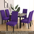 JQinHome Dining Chair Slipcover, High Stretch Removable Washable Chair Seat Protector Cover Set of 4,Chair Covers for Dining Room, Kitchen,Home Party,Wedding Ceremony(Purple, 4PC)