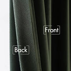 MIULEE Velvet Curtains 52x84 inches 2 Panels Olive Blackout Curtains | Luxury - Image 6