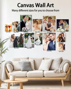 AbcCustomize Canvas Prints with Your Photos，Custom Canvas Wall Art for Bedroom, Living Room, Farmhouse Decor，Personalized Gifts Canvas Prints for Family，Friend，Lover，Pet