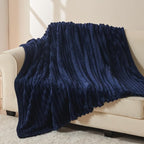 NEWCOSPLAY Fleece Ribbed Cozy Twin Blanket - Image 3
