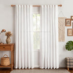 MYSKY HOME Patio White Sheer Curtains - Image 2