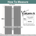 Yakamok Room Darkening Curtains 62x96 inch Length Pure White-Living Room | 2 - Image 7