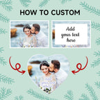 Personalized Christmas Ornaments 2025, Ceramic Custom Photo Text Hanging Ornament Customized Christmas Tree Decorations Gift for Family, Kids, Friends, Couples, Wedding