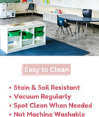 KOECKRITZ Soft and Colorful Kids Classroom Area Rugs (Passes Flammability Pill Test) Many Sizes and Bright Colors to Select from (10' Round, Tangerine)
