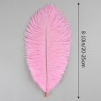 THARAHT Pink Ostrich Feathers 12pcs Natural Bulk 8-10Inch 20cm-25cm for Crafts Wedding Party Centerpieces Flower Arrangement Easter Gatsbi and Home Decoration Feathers