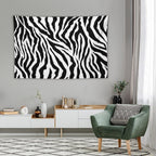 HZOHNAGO Zebra Print Tapestry Nature Wild Animals Black and White Stripe Printed Wall Tapestry Painting Wall Hanging for Bedroom Living Room Dorm 90" W x 60" H