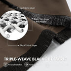 MIULEE Chocolate Brown Blackout Curtains 4 Panels 72 Inch Length Bedroom | - Image 2