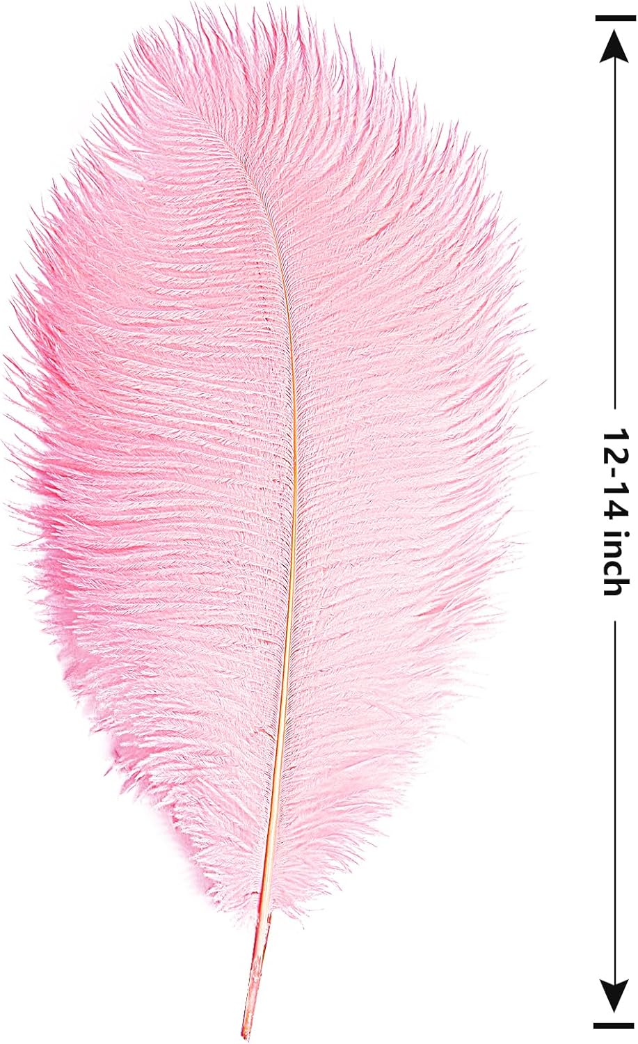 THARAHT 12PCS Ostrich Feathers Natural Bulk 12-14Inch(30-35cm) for Wedding Party Centerpieces Easter Gatsby Flower Arrangement and Home Decorate Ostrich Feathers,Pink