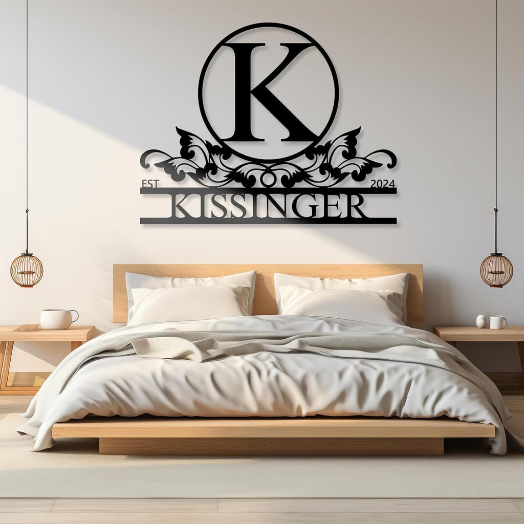 Personalized Metal Signs | Metal Name Sign | Split Letter Monogram | Home Decor Sign | Metal Wall Art | Last Name Sign | Outdoor Decor Sign | Personalized Wedding Gift | Housewarming Gift