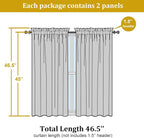 Sheer Curtains Ivory, Short Panels Rod Pocket 2 Panels, Cafe Curtains Small - Image 3