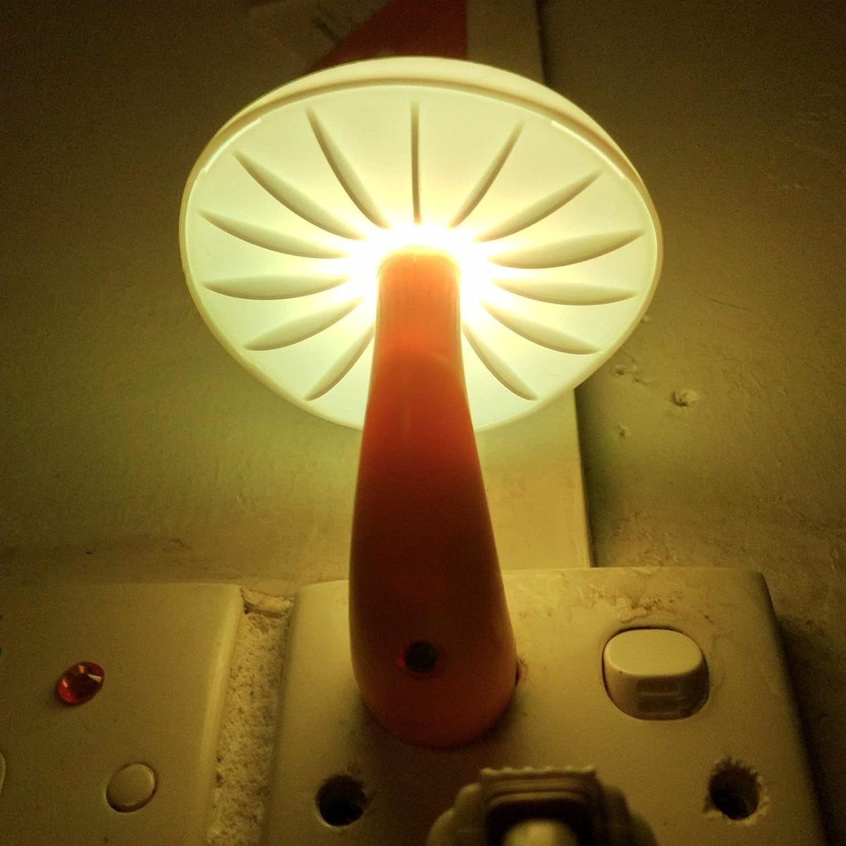 AUSAYE 2 Pack Sensor LED Night Light Plug in NightLight Energy Saving Wall Lamp Mushroom Night Lights for Bedroom, Bathroom,Toilet,Hallway,Kitchen,Kids,Adults Warm White