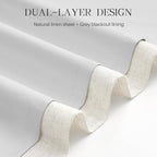 Pinch Pleated Linen Curtains 100% Blackout 102 Inches Long - Image 6