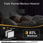 MIULEE Blackout Curtains for Bedroom 2 Panels 40 x 45 Inch Long Lilac | Thermal - Image 2