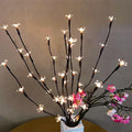 Battery Lighted Branches for Vase, 3 Pack 60 LED Fairy Artificial Cherry Blossom Flower Twig Stick Lights for Valentines Holiday Decor, Indoor Bonsai Tree Christmas Decorations (Warm White)