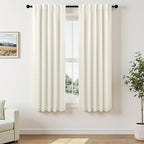 Pitalk 72 Inch Curtains for Living Room Black Out Linen Back Tab Loops Room by Pitalk