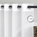 NICETOWN Sheer White Sliding Door Curtains - Image 2